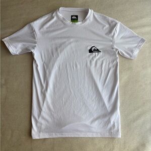 Quiksilver Men's White Logo Tee